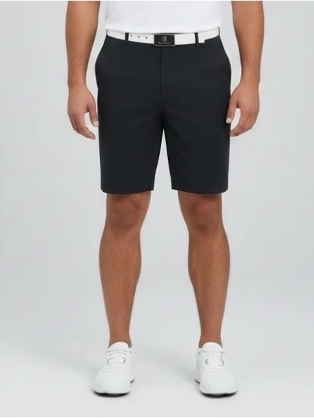 PGA TOUR Men's Golf Shorts Black Chino Flat Front Performance 34 Waist